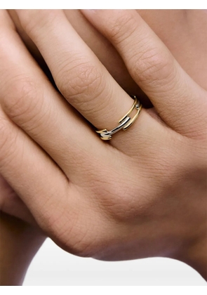 Monica Vinader link mixed-metal ring - Gold