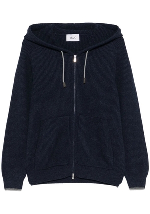 D4.0 hooded cardigan - Blue