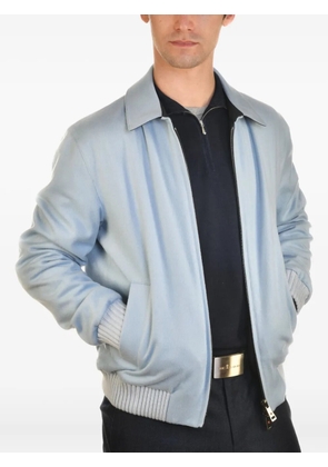 Kiton Brakk ribbed-cuff cashmere jacket - Blue