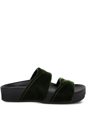 DRIES VAN NOTEN velvet twisted sandals - Green