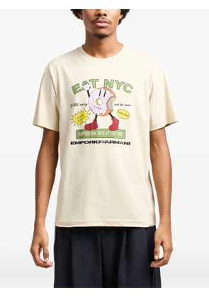 Emporio Armani donut-print T-shirt - Yellow