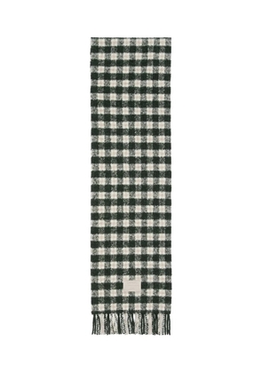 Acne Studios checked fringed scarf - Green