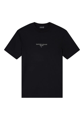 Emporio Armani logo-embroidered T-shirt - Black