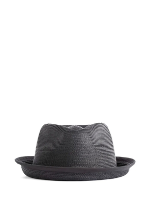Casey Casey straw fedora hat - Black