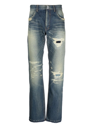 Givenchy distressed straight-leg jeans - Blue