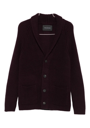 Tagliatore shawl-collar pocket cardigan - Brown