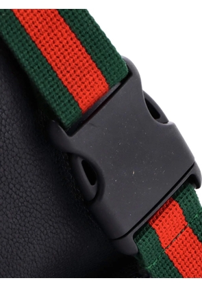 Gucci Pre-Owned Logo Printed Leather Medium belt bag - Black