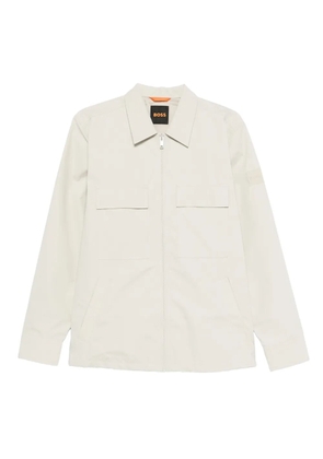 BOSS zip-up shirt jacket - Neutrals