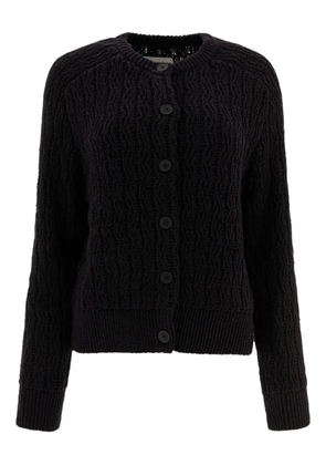 Loulou Sean textured button cardigan - Black