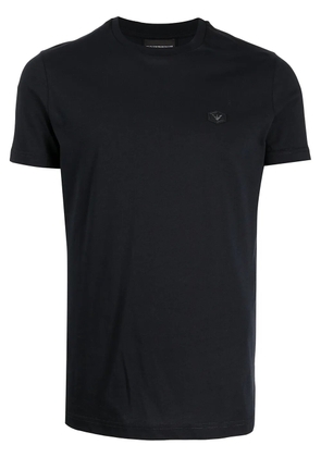 Emporio Armani logo-patch short-sleeved T-shirt - Blue