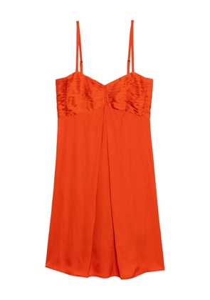 Zadig&Voltaire Rippies ruched-detail mini dress - Orange