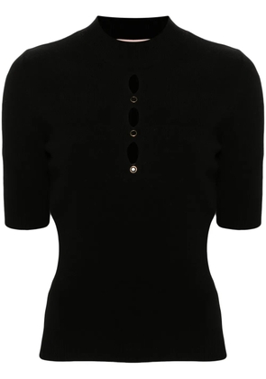TWINSET cut-out stud-detail sweater - Black