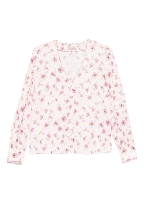 TWINSET floral V-neck blouse - Pink