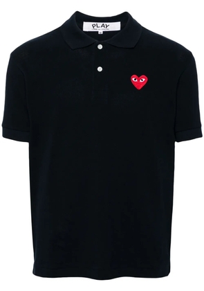Comme Des Garçons Play heart-patch cotton polo shirt - Blue