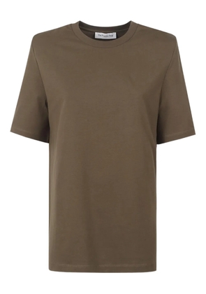 The Frankie Shop padded shoulder T-shirt - Brown