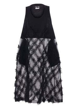 Black Comme Des Garçons tulle tank top