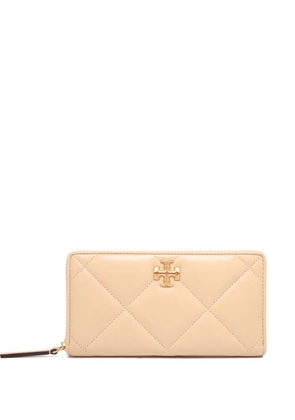 Tory Burch Kira quilted zip-around wallet - Neutrals