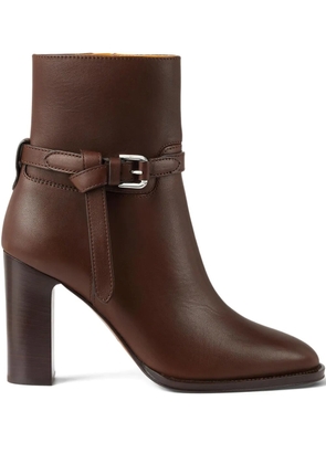 Ralph Lauren Collection 90mm Donnely buckle-strap leather boots - Brown