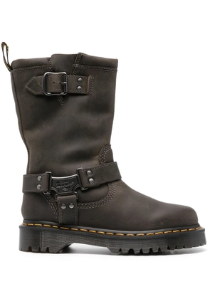 Dr. Martens Anistone leather biker boots - Grey