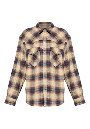 DSQUARED2 longsleeved plaid shirt - Neutrals