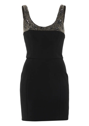 Elisabetta Franchi bead-embellished mini dress - Black