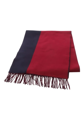 Hermès Pre-Owned 2010s kazak fringed scarf - Blue