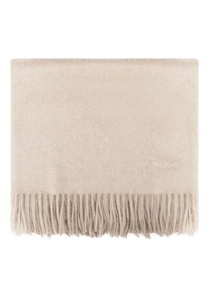 Max Mara fringed cashmere scarf - Neutrals