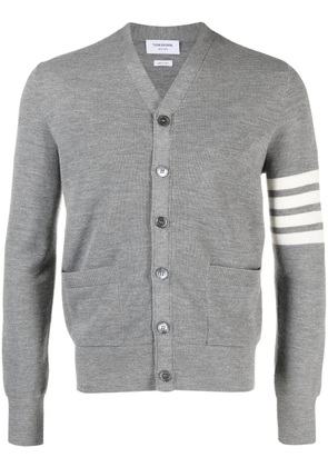 Thom Browne stripe-detail knit cardigan - Grey