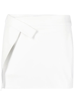 The Attico Cloe wrap mini skirt - White