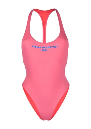 Stella McCartney logo-print cut-out swimsuit - Pink