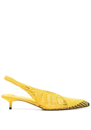 Jacquemus 30mm Les Cubisto Banane pumps - Yellow