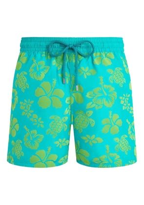 Vilebrequin Tropical Turtle swim shorts - Blue