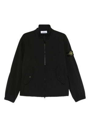Stone Island zip-up logo-patch jacket - Black