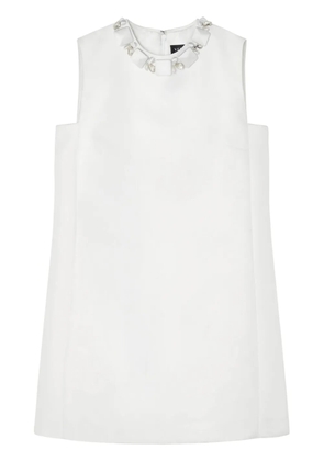 Versace bead-embellished minidress - White