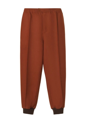 Lanvin elasticated-cuff wool trousers - Red