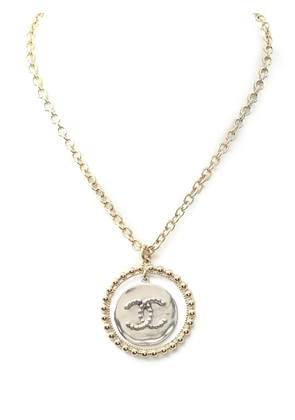 CHANEL Pre-Owned 1986-1988 beaded-circle pendant necklace - Gold