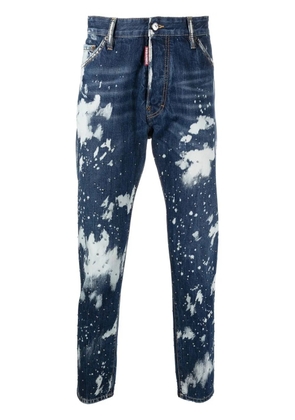 DSQUARED2 bleached tapered-leg jeans - Blue
