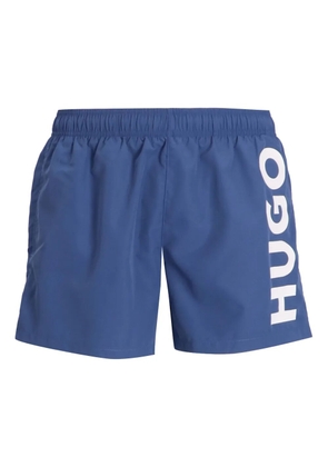 HUGO logo-print swim shorts - Blue