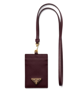 Prada Saffiano leather badge holder - Red