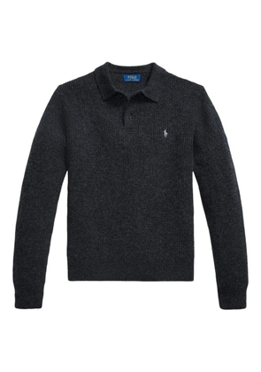 Polo Ralph Lauren waffle-knit polo-collar sweater - Grey