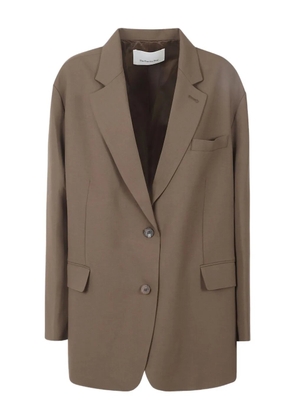 The Frankie Shop Bea button fastening blazer - Brown
