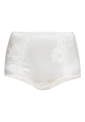 Dolce & Gabbana lace silk briefs - White