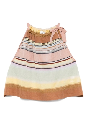 ZIMMERMANN Coco striped halterneck top - Brown