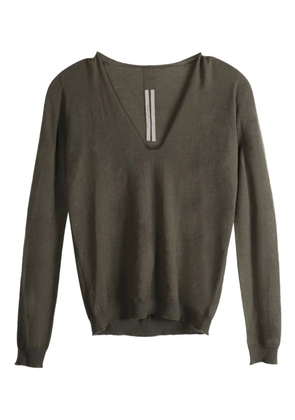 Rick Owens V-neck long-sleeve sweat - Green