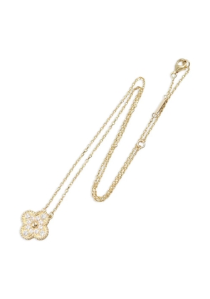 Van Cleef & Arpels Pre-Owned 2010s 18K yellow gold Alhambra diamonds necklace