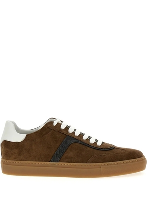 Brunello Cucinelli Monili-embellished sneakers - Brown