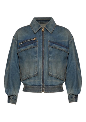 Versace zip-up denim jacket - Blue