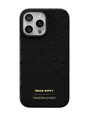 MAISON de SABRÉ embossed leather iPhone 16 Pro Max case - Black