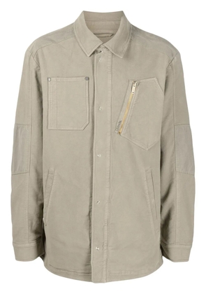 OBJECTS IV LIFE logo-print canvas shirt jacket - Green