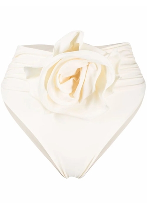 Magda Butrym floral-appliqué bikini bottoms - Neutrals